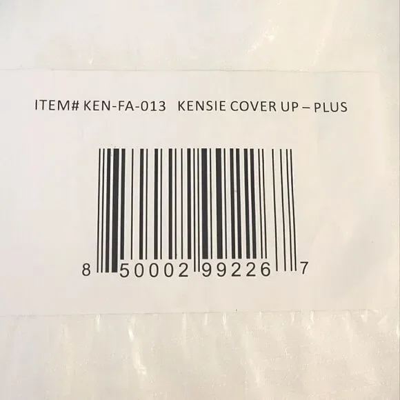 Kensie White Lace Trim Cover-Up Plus Size - Picture 9 of 9